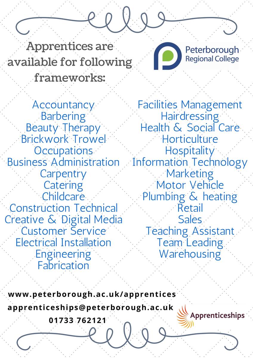AppsPboroColl's tweet photo. Thinking about an #Apprenticeship? Speak to the Apprenticeship #Academy for information that could help you decide https://t.co/JrI395Ey0c