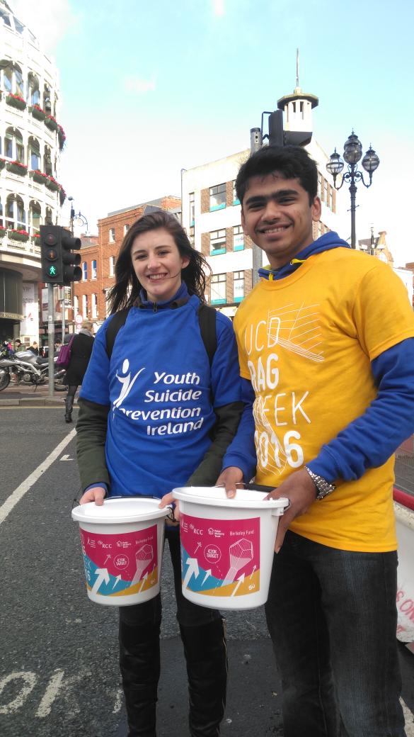 UCDSU's tweet photo. We're on Grafton St all day raising and giving for four great causes. If you see us say hi! #ucdragweek #dublin https://t.co/uiYjtisu4n