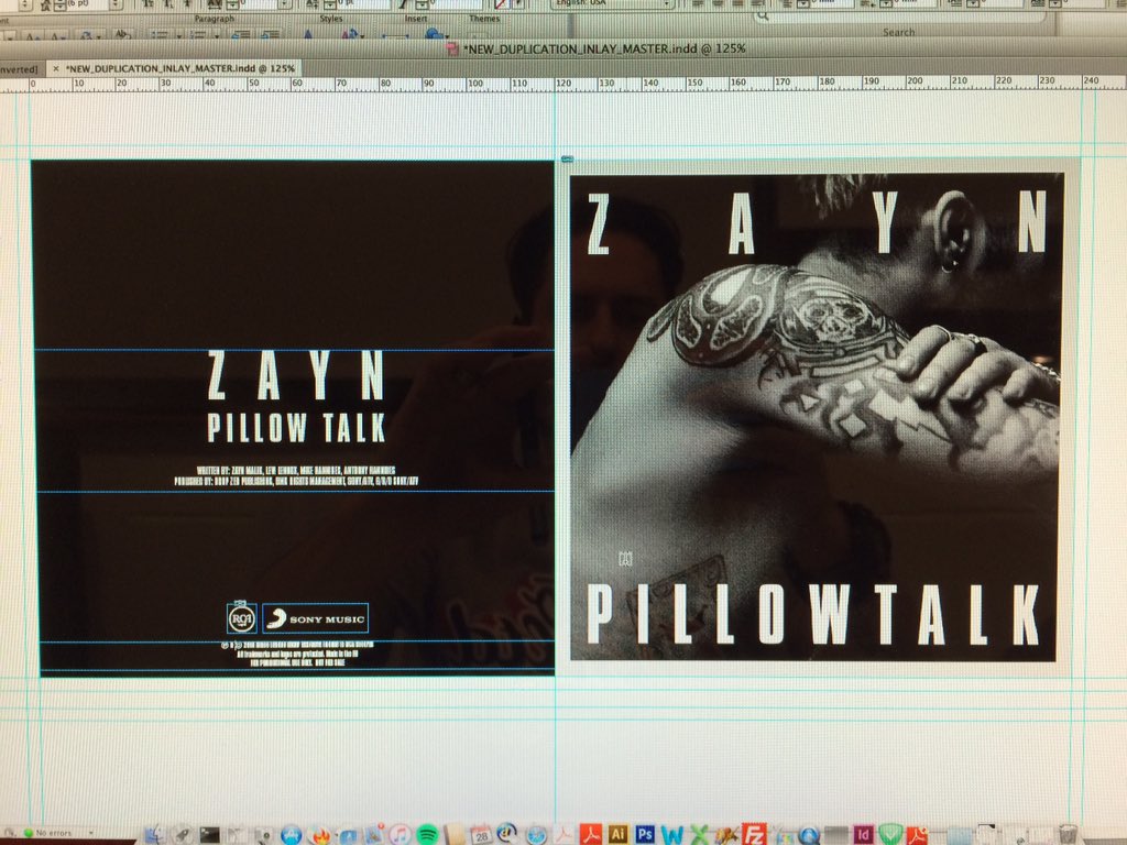 VerusDesign's tweet image. Very pleased to be taking care of Pillow Talk promos for the talented @zaynmalik &amp;amp; our good friends @RCALabelGroupUK