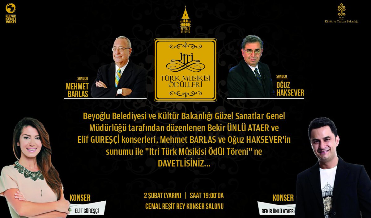 BeyogluBld's tweet photo. Itri Türk Mûsikîsi Ödülleri Sahiplerini Buluyor.  @AhmetMisbah 

Haber; https://t.co/C4MtOtT2Eg 
#BeyoğluBelediyesi https://t.co/MO0eKEhkMK