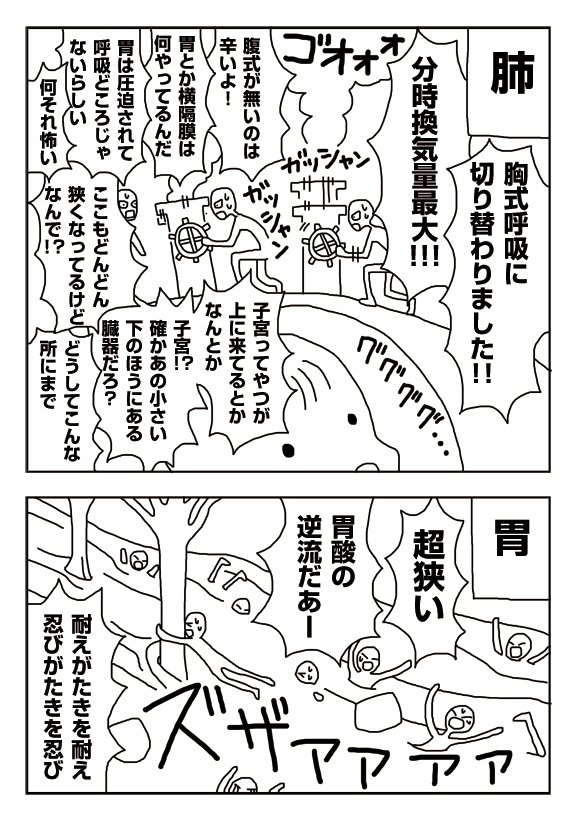 Emi 漫画 妊娠後期の内臓の中の人たち T Co Fqrke49yww T Co Gk9adr422z