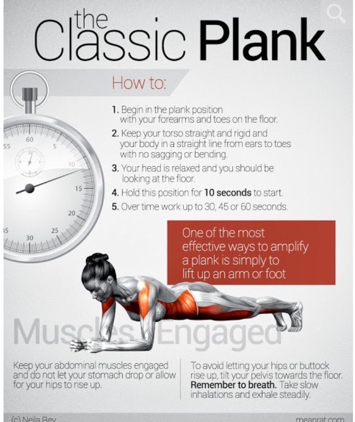 travelbuggy8's tweet image. Monday&apos;s plank challenge...key is to keep pelvic &amp;amp; buttocks in line w/spine. #plankit #core #levelout