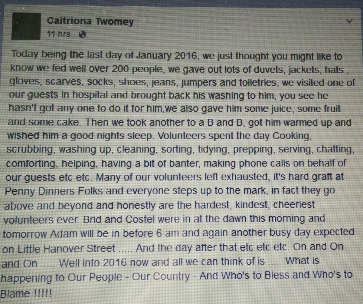 A day in the life of Penny Dinners! A few thoughts from Caitriona on yesterday's service.