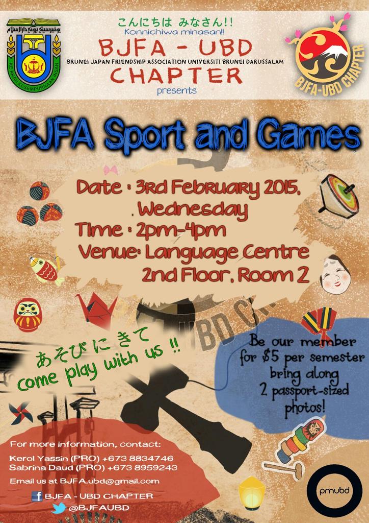 bjfaubd's tweet photo. Konbanwa Minna-san! this week we will have Sports and Games session! Pls wear your sports attire okay? C u there! https://t.co/FAAWZOUc9O