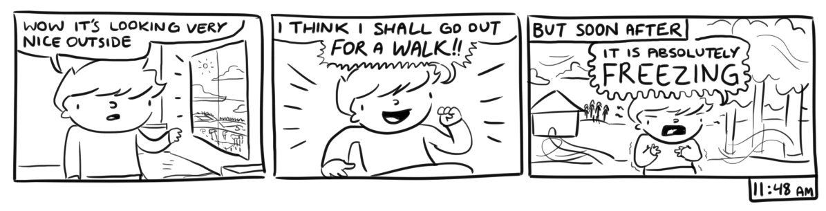 #hourlycomicday
the irish weather is very deceitful 