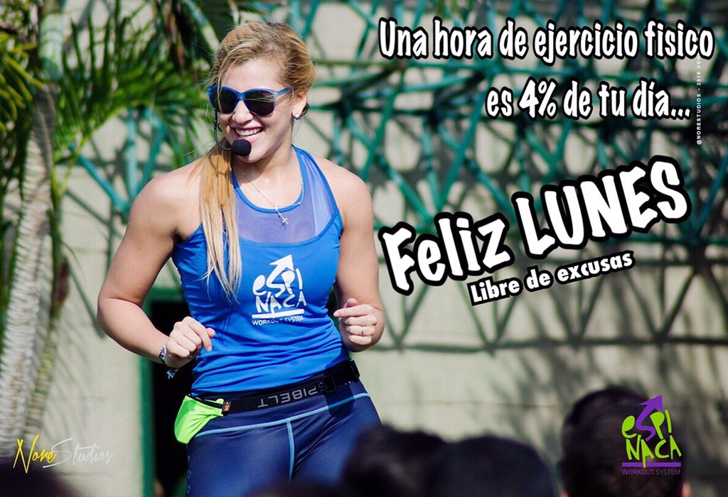 espinajc's tweet image. Una hora de ejercicio físico es 4% de tu día...a moverse pues!! #vidaespinaca feliz inicio de mes y semana