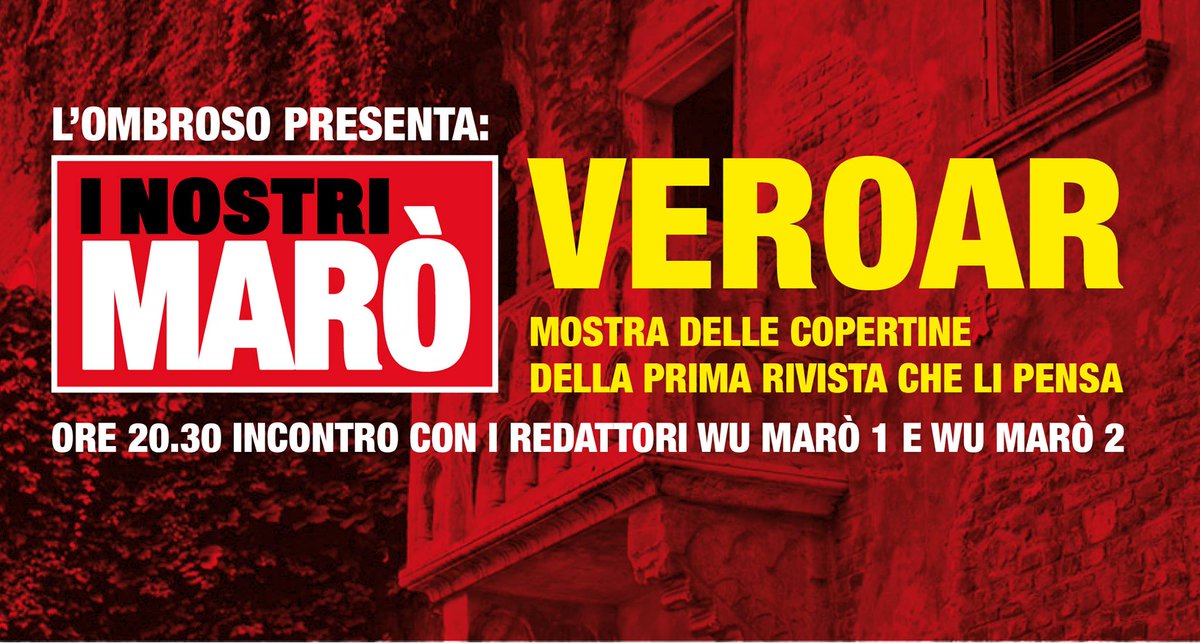 inostrimaro's tweet photo. #Veroar - Giovedì 4, vi aspettiamo a Verona, la città dell'amore incompreso #roar - https://t.co/FO68Bz01kA https://t.co/U5UsKZpQDU