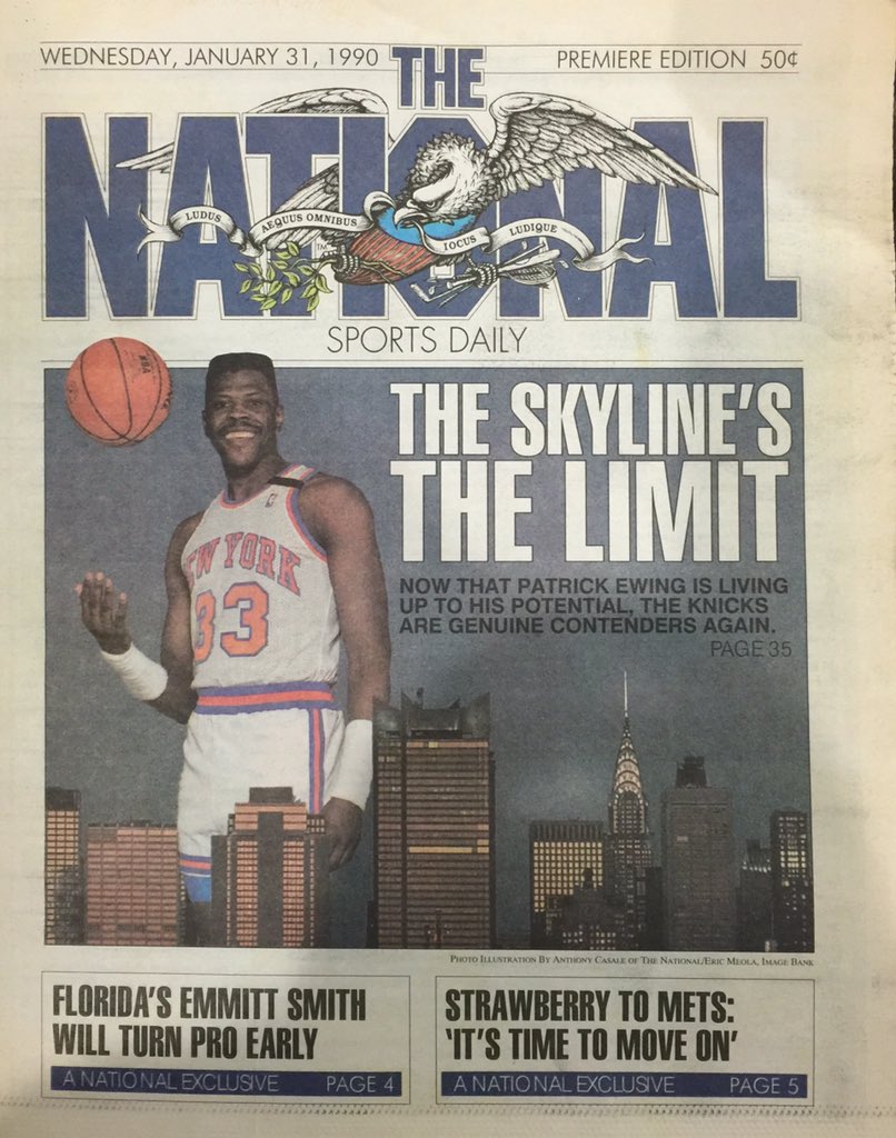 26 years ago yesterday The National sports daily debuts. The cover, a