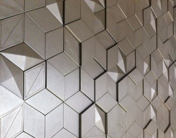 zara_day's tweet image. Stunning leather wall tiles @hideinside which embraces technological innovations with traditional tools #interiors