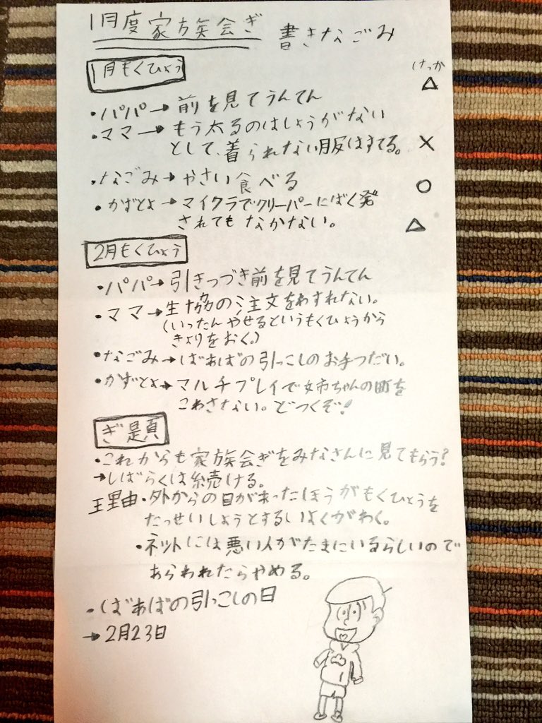 ある家庭の家族会議がツッコミどころ満載で笑いが止まらない 今月の目標 姉ちゃんのパンツを見ない Togetter ある家庭の家族会議がツッコミどころ満載で笑いが止まらない 今月の目標 姉ちゃんのパンツを見ない Togetter