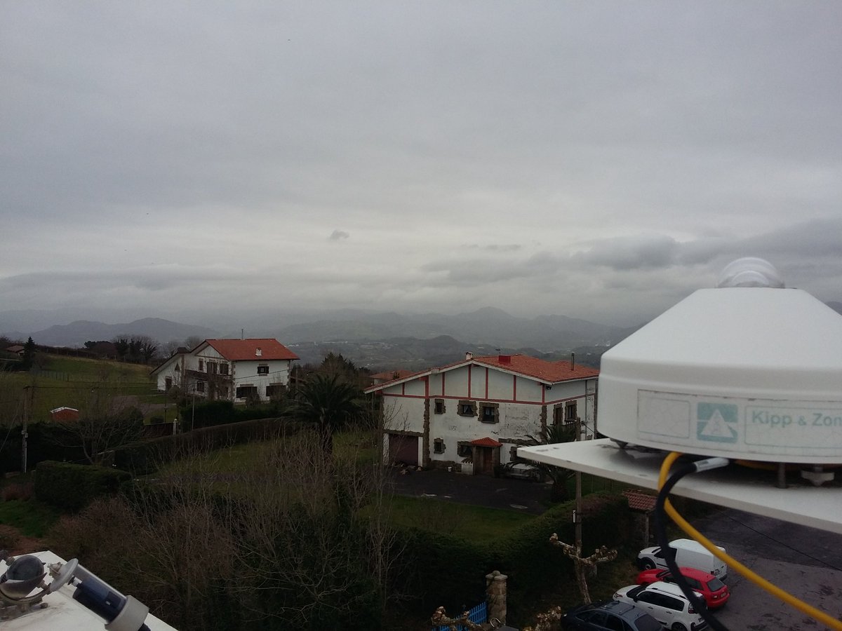 AEMET_PaisVasco's tweet photo. Desde el Observatorio de #Donostia #Igeldo se ve el interior dr #Gipuzkoa cubierto de stratocumulus+altostratus. https://t.co/8Y3SDXMpjV