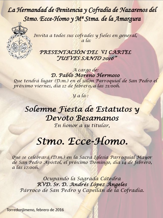 Ecce-Homo y Amargura (@ecce_homo_tdj) on Twitter photo 