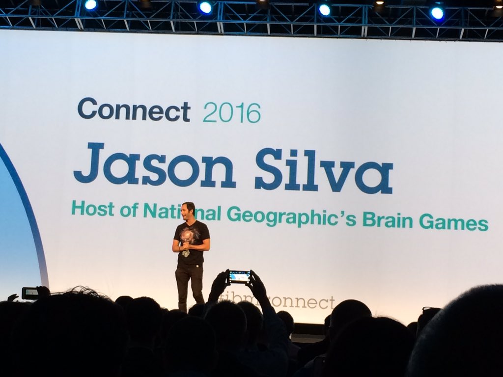 CathyMontesR's tweet photo. Technology is the way human transcend #ibmconnect @JasonSilva Ibm Connect opening https://t.co/s5piB6YDpz
