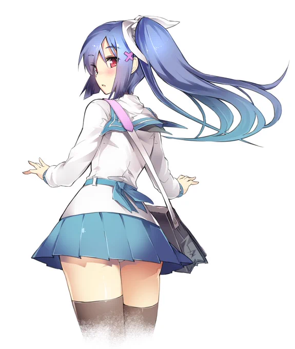仕事であまり描く機会のない学校制服の女の子的なやつ。なんとなく描いてみました 