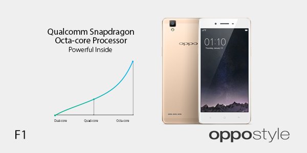 OppoStyleOnline's tweet photo. Delicate beauty, extreme power. Your OPPO F1 now comes with the powerful Snapdragon Octa-core 616. https://t.co/LAixX2D10d