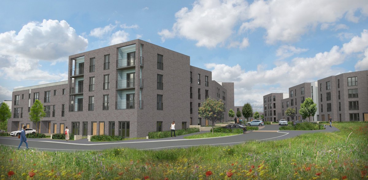 hacklanddore's tweet image. Planning permission (minded to grant) obtained for 157 resi units at Longstone #edinburgh for @placesforpeople