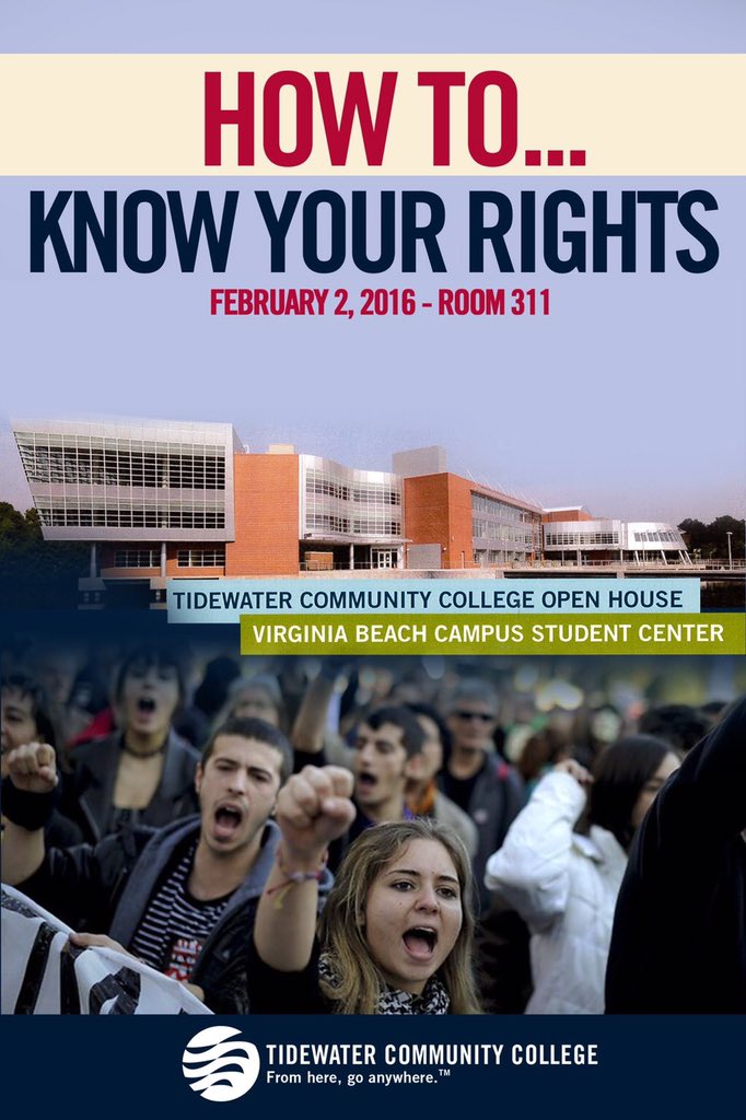 Don't forget,our "Know Your Rights" panel discussion will be tomorrow in the Student Center @ 12:30 pm !!!
