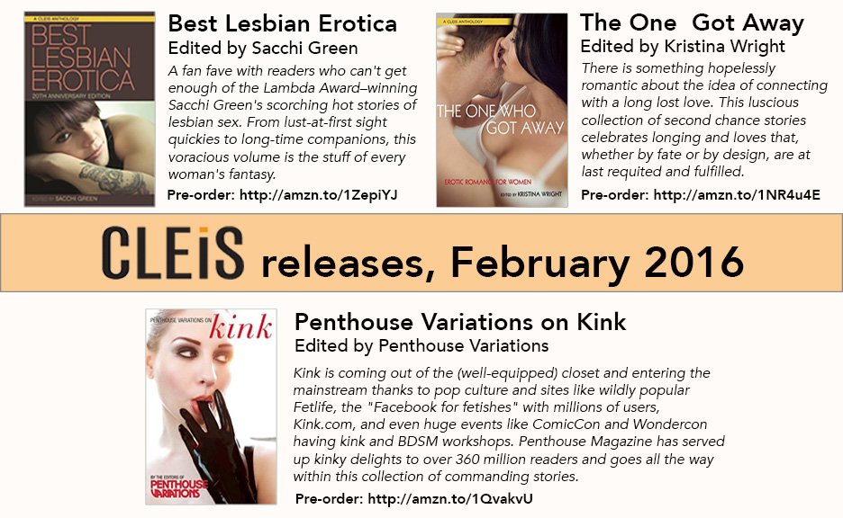 cleispress's tweet photo. This month, you get an extra day & three hot new #Cleis releases - you lucky ducks! #books #erotica #kink #lesbian https://t.co/zKKq8nH20P