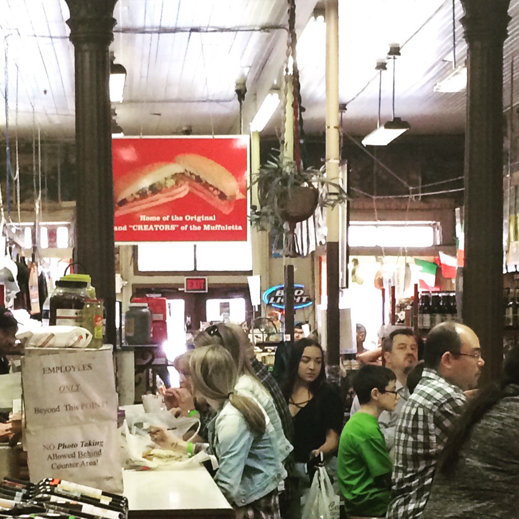 All I ever wanted to do was come to #NewOrleans &amp; eat a #muffuletta at <a href="/centralgrocery/">Central Grocery</a>.