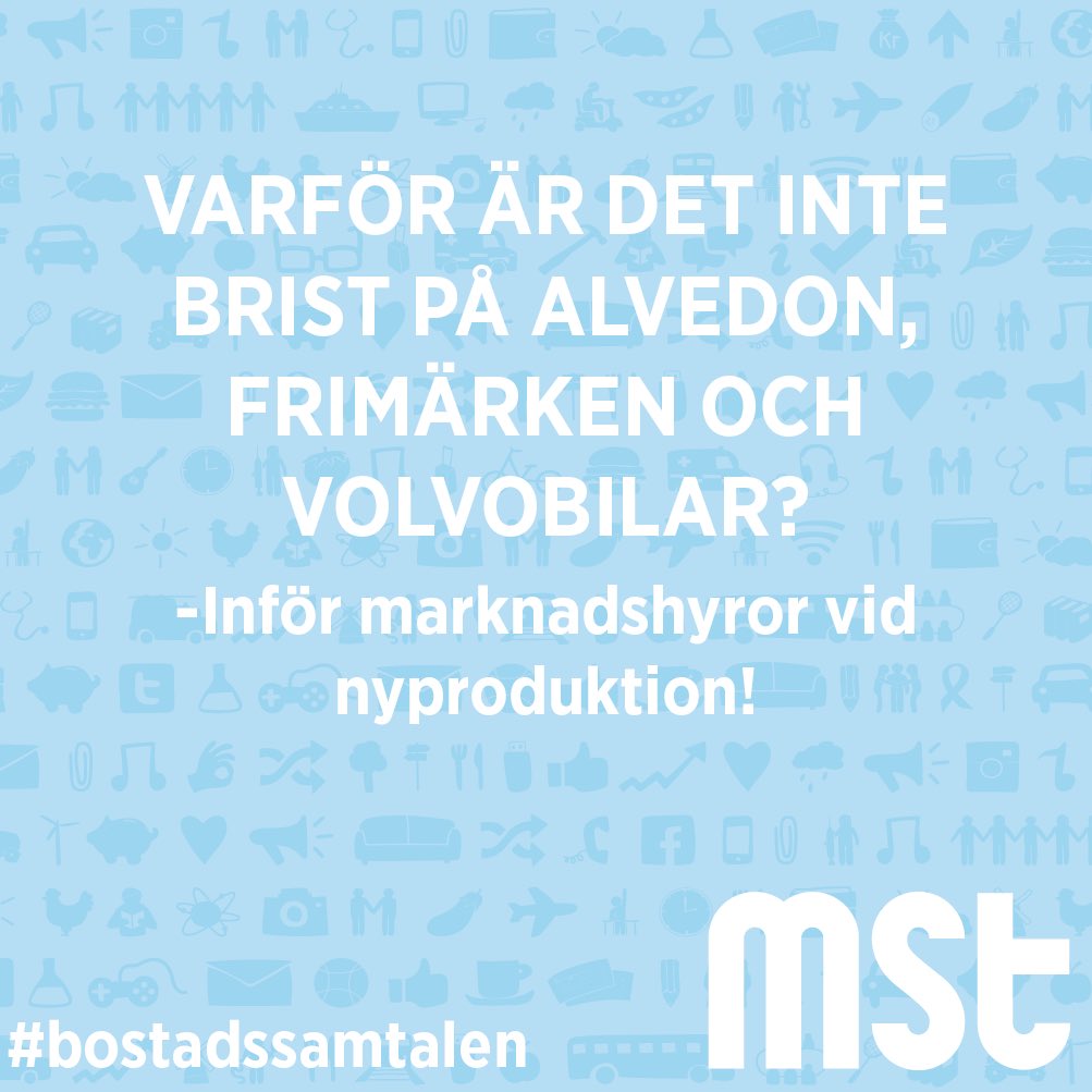 moderatstudent's tweet photo. Varför är det inte brist på Alvedon, frimärken &amp; volvobilar? #bopol #svpol #bostadssamtal https://t.co/dxW1DM71tA