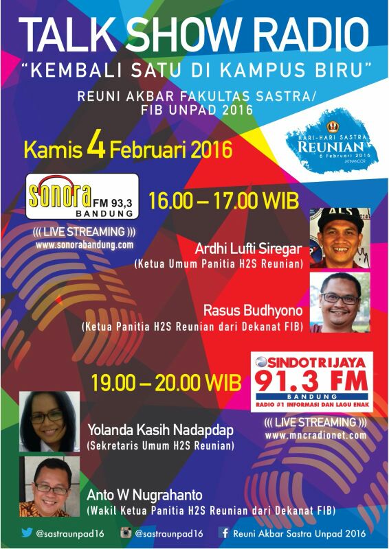 Cursedamphibian's tweet photo. Panteng di channel berikut. Saya akan ikut cuap-cuap seputar topik #ReuniSastraUnpad2016 https://t.co/FfvqZzRQrY