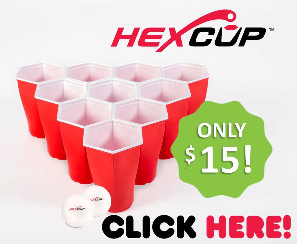 hexcup's tweet photo. Only 1 week left to get your set of hexcups! Hurry now and click here: https://t.co/VhRU7OOBKt #hexcup #beerpong https://t.co/0dnJSwXRCr