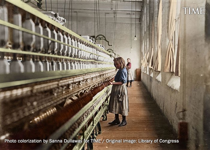Colorized photos of child laborers bring struggles of the past to life | ti.me/23xzDCa