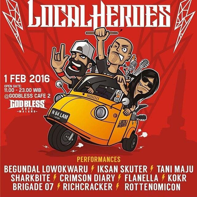 Tutup dg sadis LOCAL HEROES malam ini <a href="/kokr_rock/">KOKR</a> 
#nomajorlabel #elfarafm #malangwisatamusik