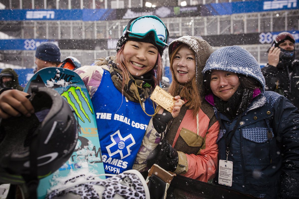 XGames's tweet photo. ICYMI: Chloe Kim earned Women’s Snowboard SuperPipe Presented By @KnowTheRealCost gold yesterday! #ReasonsNotToSmoke https://t.co/DeJGCRopjz