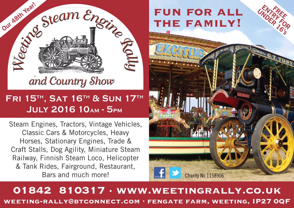 WeetingRally's tweet photo. Join us 15-17 July for some steaming good family fun 👍🏼 https://t.co/sNuuTFnXAS
