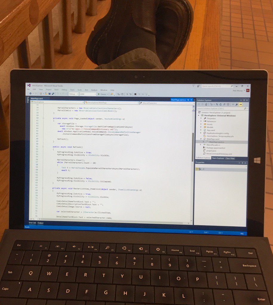 nwhsbusiness's tweet photo. Reason number 437 to love the @surface - #lapability of @VisualStudio #MIEExpert https://t.co/OV4ygJAs3w