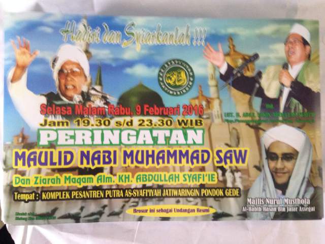 Insya allah acara maulid kyai <a href="/AinulyakinAS/">Ainul Y@kin Abdullah Syafiie</a> 
akan dihadiri oleh oleh guru kita <a href="/IstanaSeggaf/">NURULMUSTHOFA (NM_1)</a>