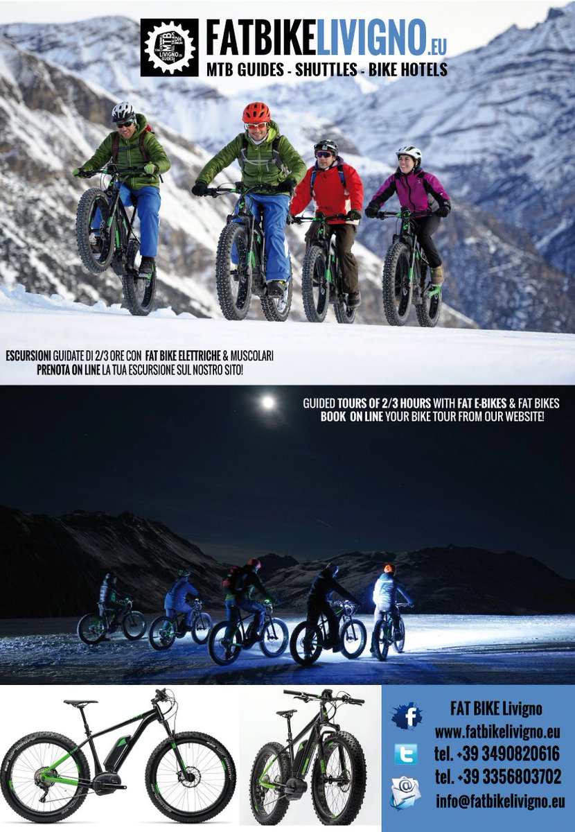 guideMTBlivigno's tweet photo. Winter, Summer, Day, Night we LOVE biking! and you? FatBikeLivigno.eu https://t.co/yPhIhp4Auu