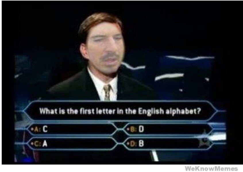 Found an old rerun of Who Wants To Be A Millionaire..looks like this question stumped <a href="/jeffw1977/">Jeff Watson</a> #phoneafriendBro