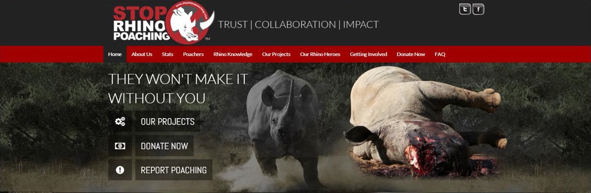 Visit our new mobile friendly website for all you need to know about #rhino poaching in SA. stoprhinopoaching.com