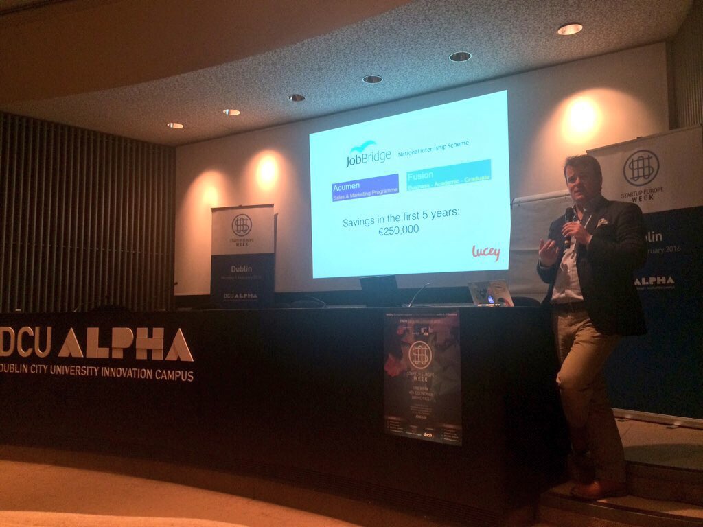 LuceyFund's tweet photo. Ian Lucey it throwing #startupknowledgebombs right now @DCUalpha. #SEweek16 https://t.co/wpfjUy2s2A