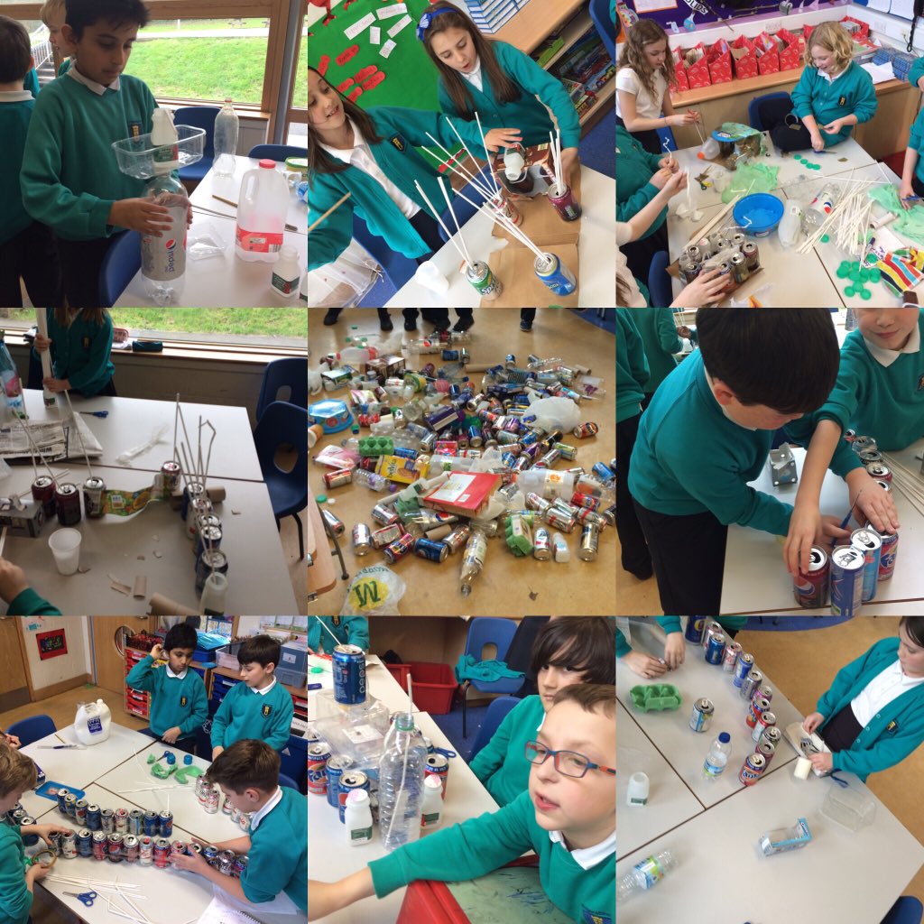 GazeMiss's tweet photo. Having fun in 5G creating 3D WW1 trenches out of recyclable items! Can't wait to see the final camp! https://t.co/o1wWnt7Wv4