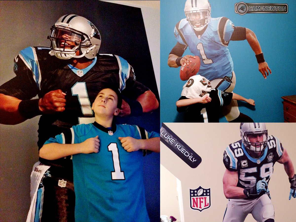 Fathead's tweet photo. @Broncos fans, where you at? @Panthers fans have been dominating our BOGO sales! -- https://t.co/M49glrF1s5 https://t.co/cFUums9033