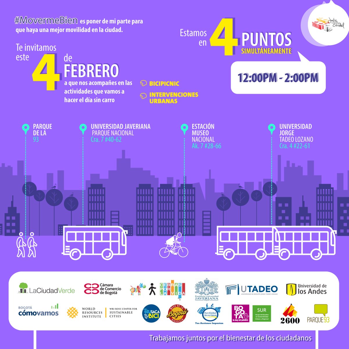 #MovermeBienEs poner de mi parte y aportar cultura ciudadana en la movilidad de Bogotá.