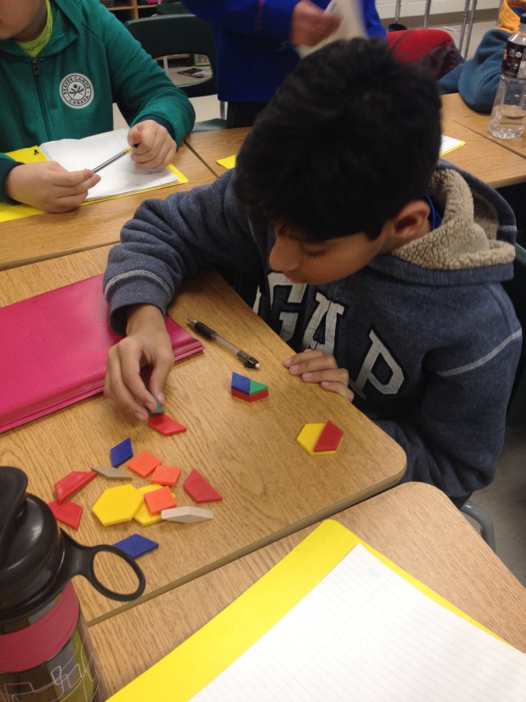 MsWiddifield's tweet photo. Making connections to create area formulas for a trapezoid @Shaw_Hawks #lovelearning #constructknowledge #mathrocks https://t.co/Iw8SQvLxQp