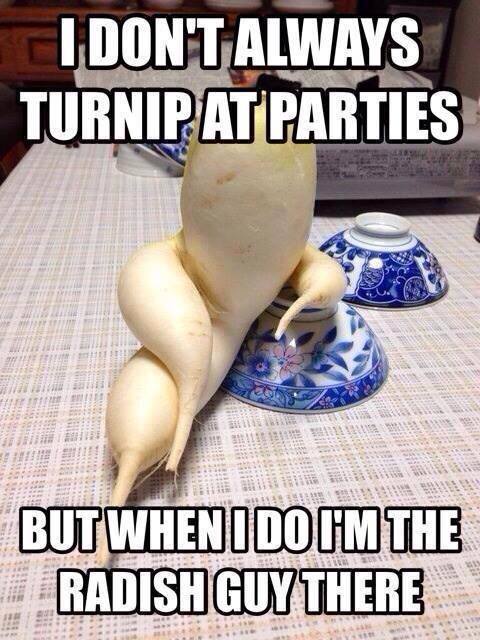growingchefsBC's tweet photo. Happy #MondayPunday! #Turnip #Radish #VegetablePun https://t.co/M81cQzZYOT