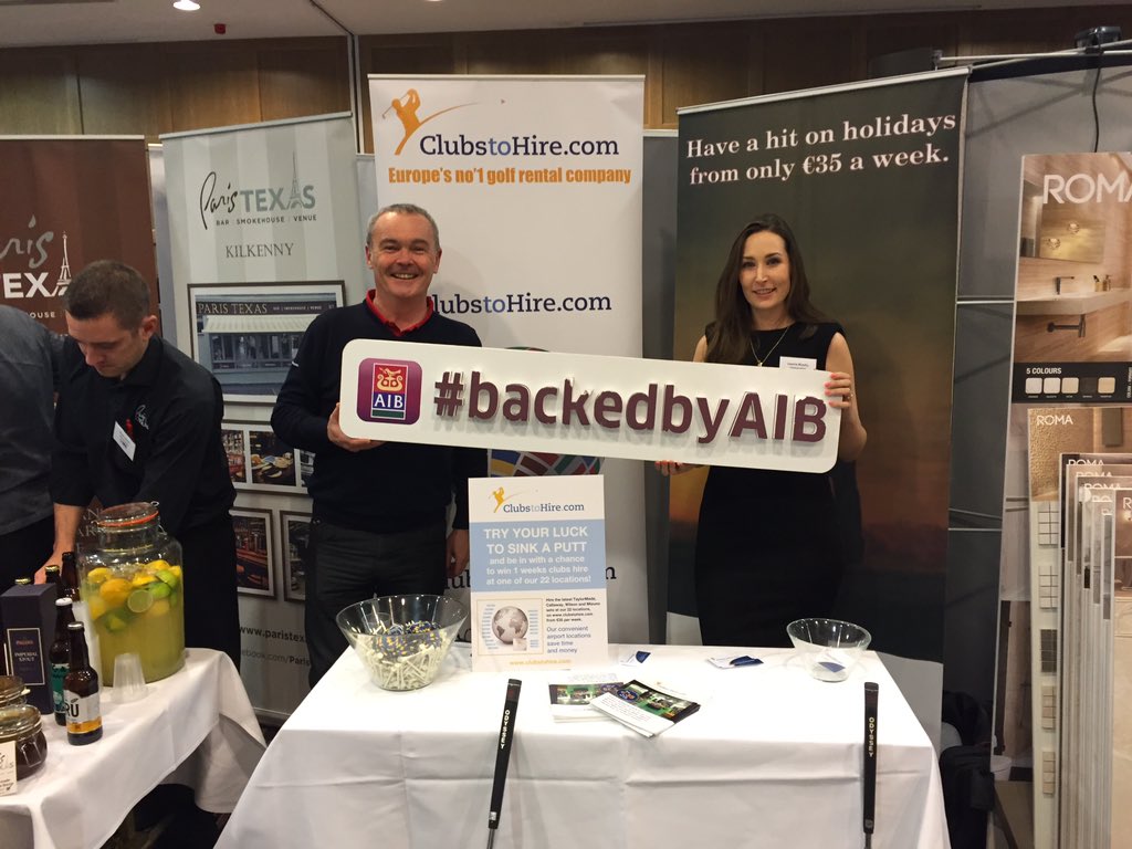 Great to meet Europe's No 1 Golf Rental company <a href="/clubs2hire/">Clubs to Hire</a> today at #SFAAwards2016 <a href="/SFA_Irl/">Small Firms Association</a> #backedbyAIB