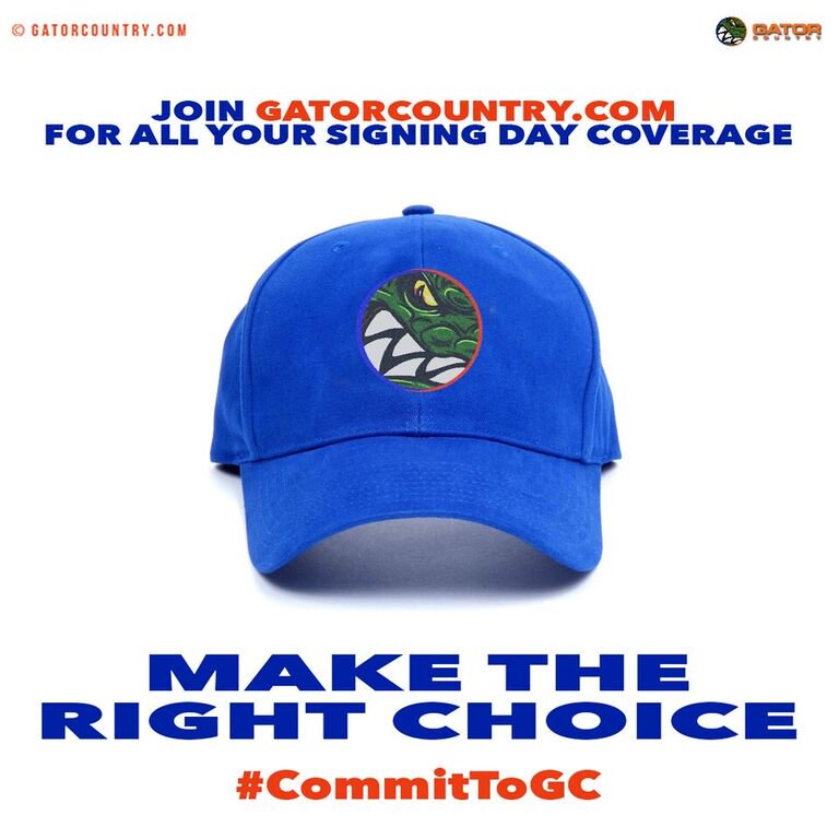 AndrewSpiveyGC's tweet photo. Want the best info on #Gators recruiting? No need in doing the hat dance because there is only one right choice. https://t.co/NOVlGppywg