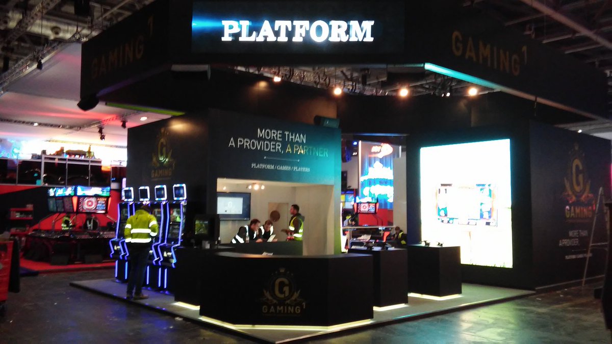 GAMING1's tweet photo. Okay, everything is set up, we are ready to welcome you! See you tomorrow :) #ICE2016 #S4-140 #GAMING1 https://t.co/enndMBKAAx