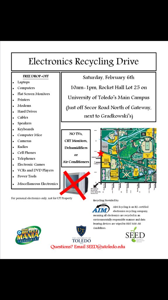 GreeningUT's tweet photo. Don't forget about the e-cycling drive this Saturday from 10am-1pm! 🌱♻️ https://t.co/6SvJTRjHSq