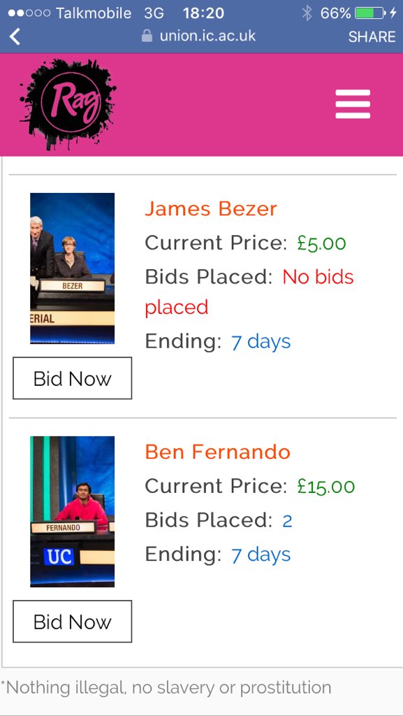 shutup_shan's tweet photo. Imperial's auctioning off 2 of the university challenge team as dates to raise money for charity #noprostitution https://t.co/oDufAPBBAP