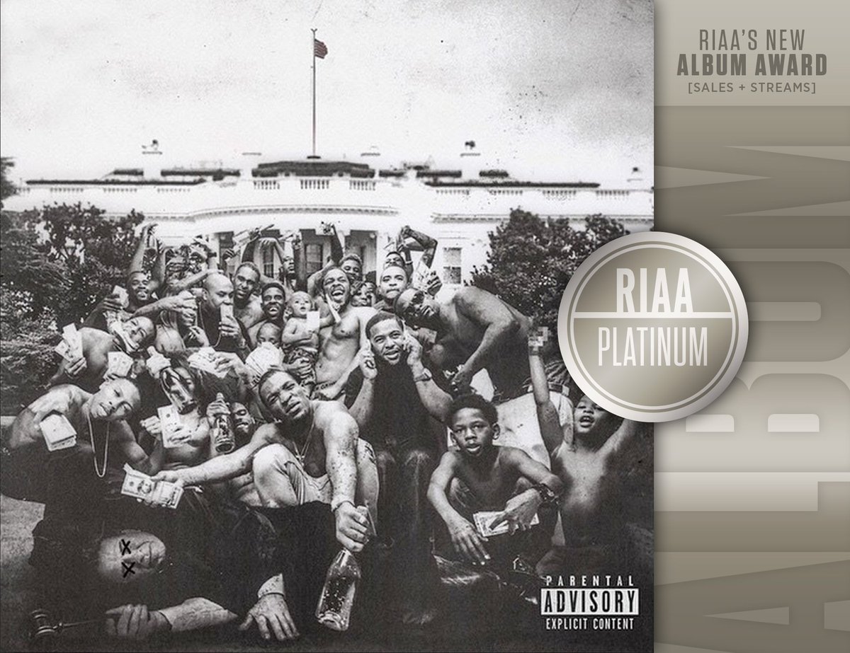 RIAA's tweet image. Congrats to @kendricklamar on second #Platinum #RIAAAlbumAward for #ToPimpAButterfly! @topdawgent @Interscope