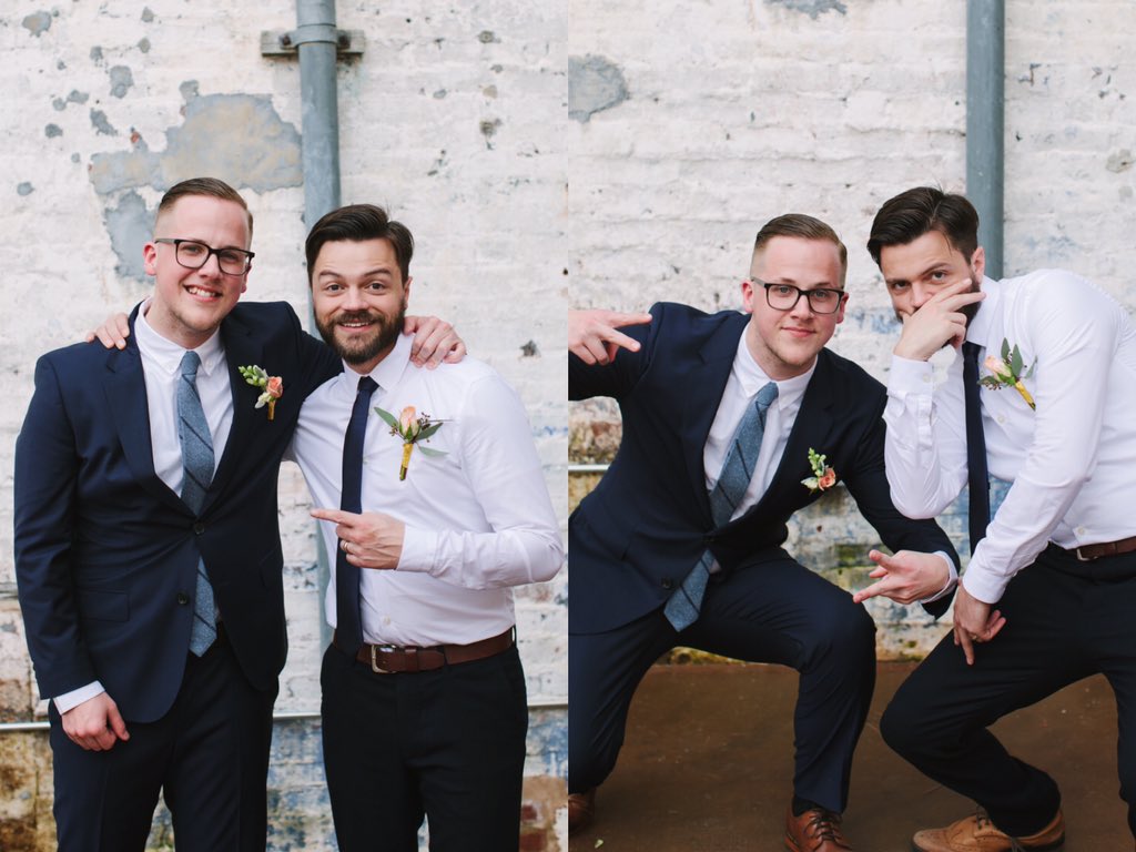 joebrim's tweet photo. And just cause I love @byounker, here are a couple more groomsmen pics from my wedding. #HBDbrett https://t.co/kSskrslceP