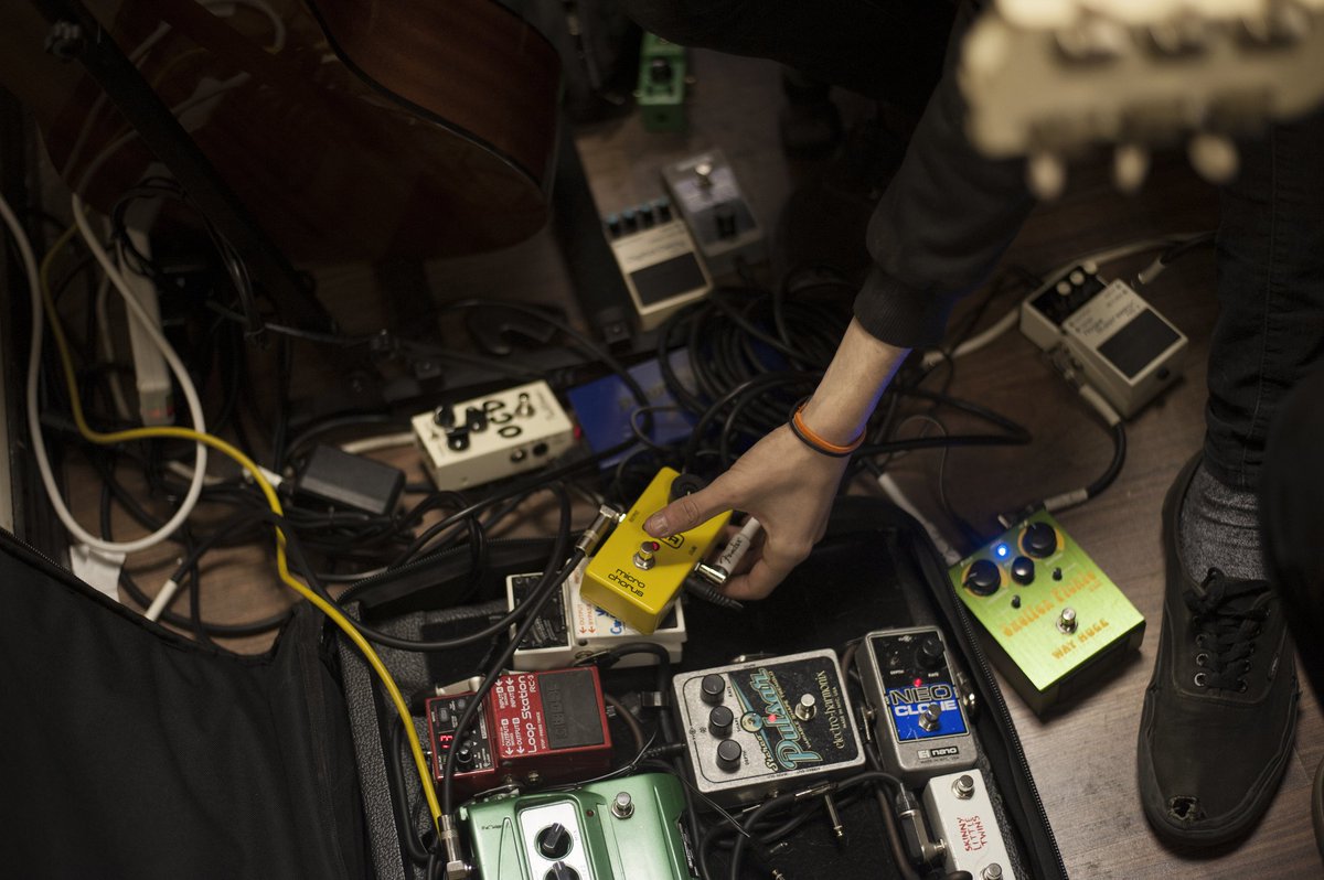Mind_Separation's tweet image. Here are some of the pedals we used when we recorded some rhythm guitar parts. Photo Kaitlin Jade Photography 📷