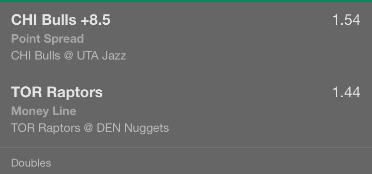 OGSportsTips's tweet image. #DailyBanker 🏀

Bulls +8.5 
Raptors ML

Odds / 2.22